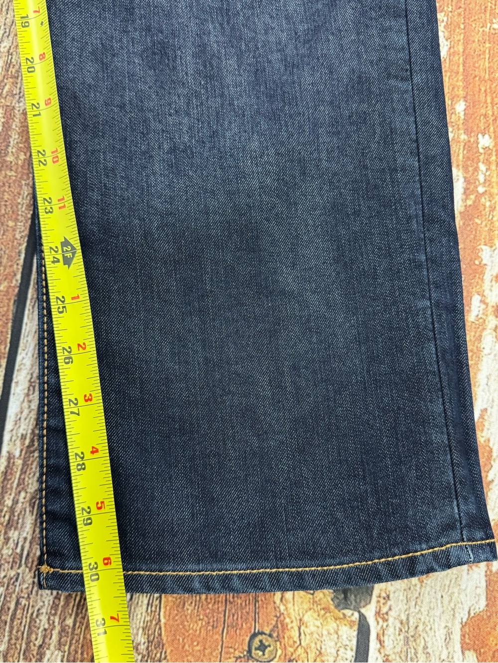1969 GAP Women’s Curvy Straight Blue Denim Jeans, Dark Wash Size 14/32A - Picture 9 of 12